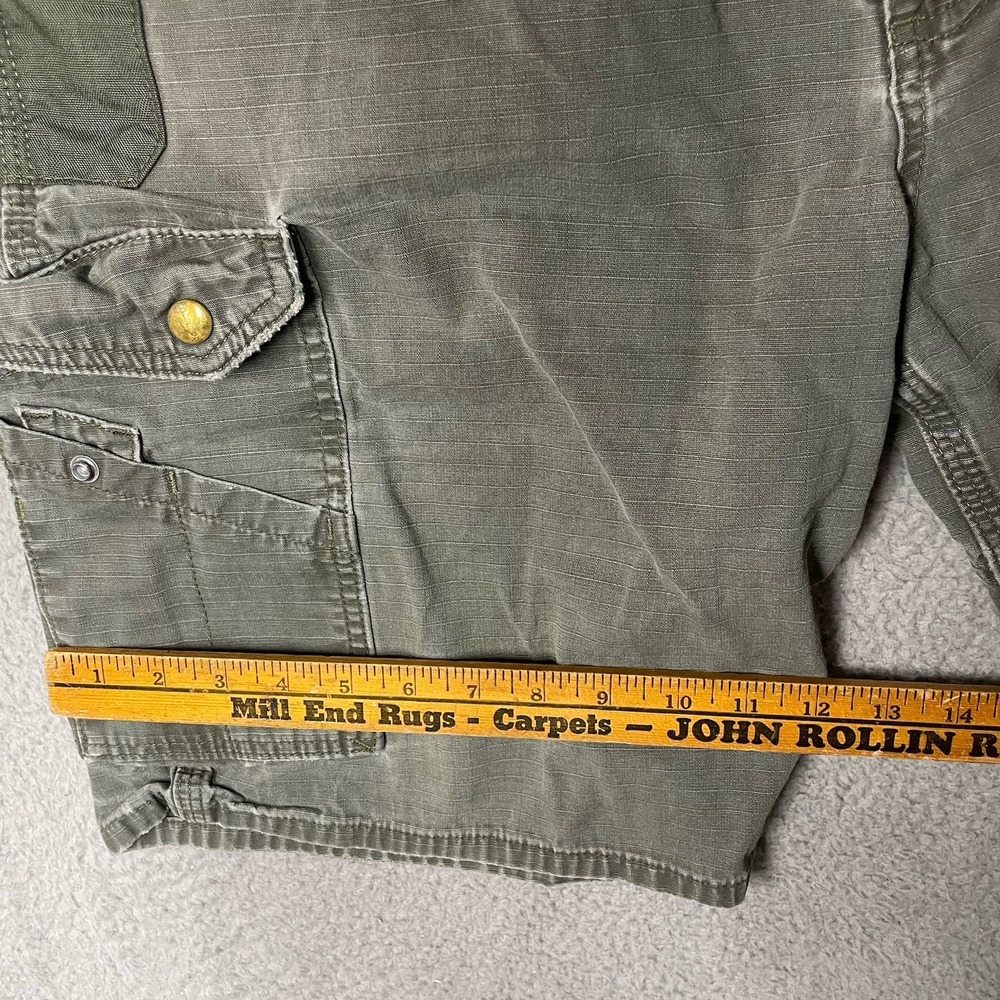 Carhartt Olive Gray Canvas Utility Shorts B357 Mos Mens Size 40 Green Cotton - Picture 5 of 10